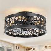 16.5-inch Caged Ceiling Fan with Light and Remote(7-Blade)